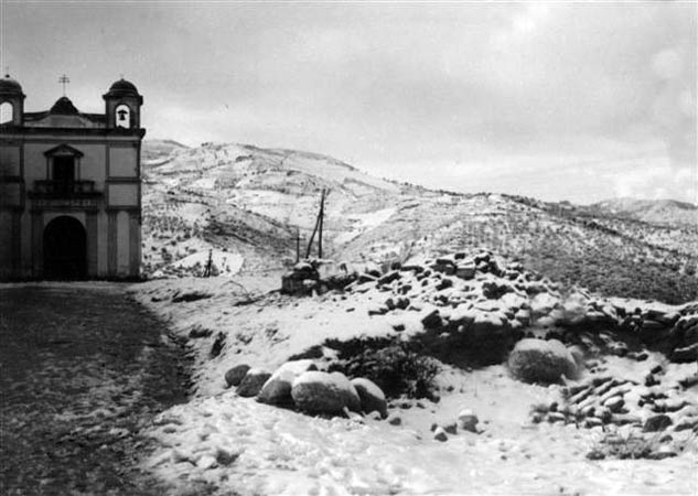 Chiesa del Calvario sotto la neve