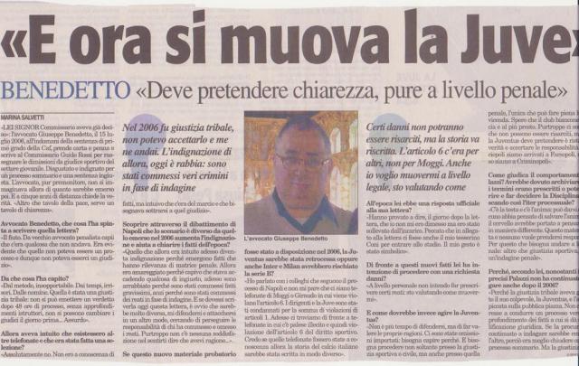 e ora si muova la juve